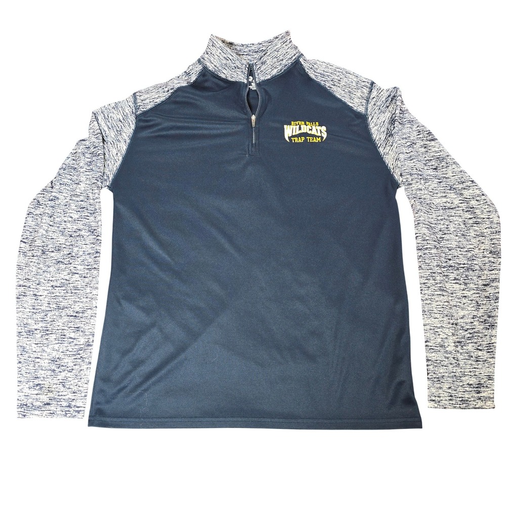 Badger Sport Size Medium Men's 1/4 Zip Long River Falls Wildcats Trap Team Polo